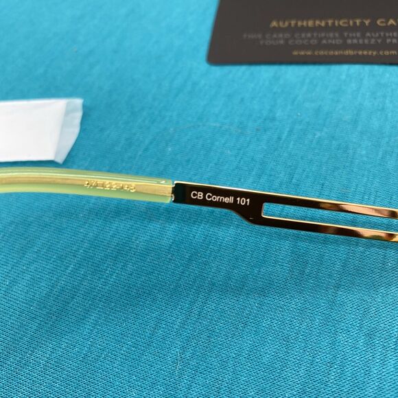 Coco and Breezy Cornell Round Sunglasses Gold/Healing Rose 47mm/22mm/145mm NIB - Picture 5 of 8